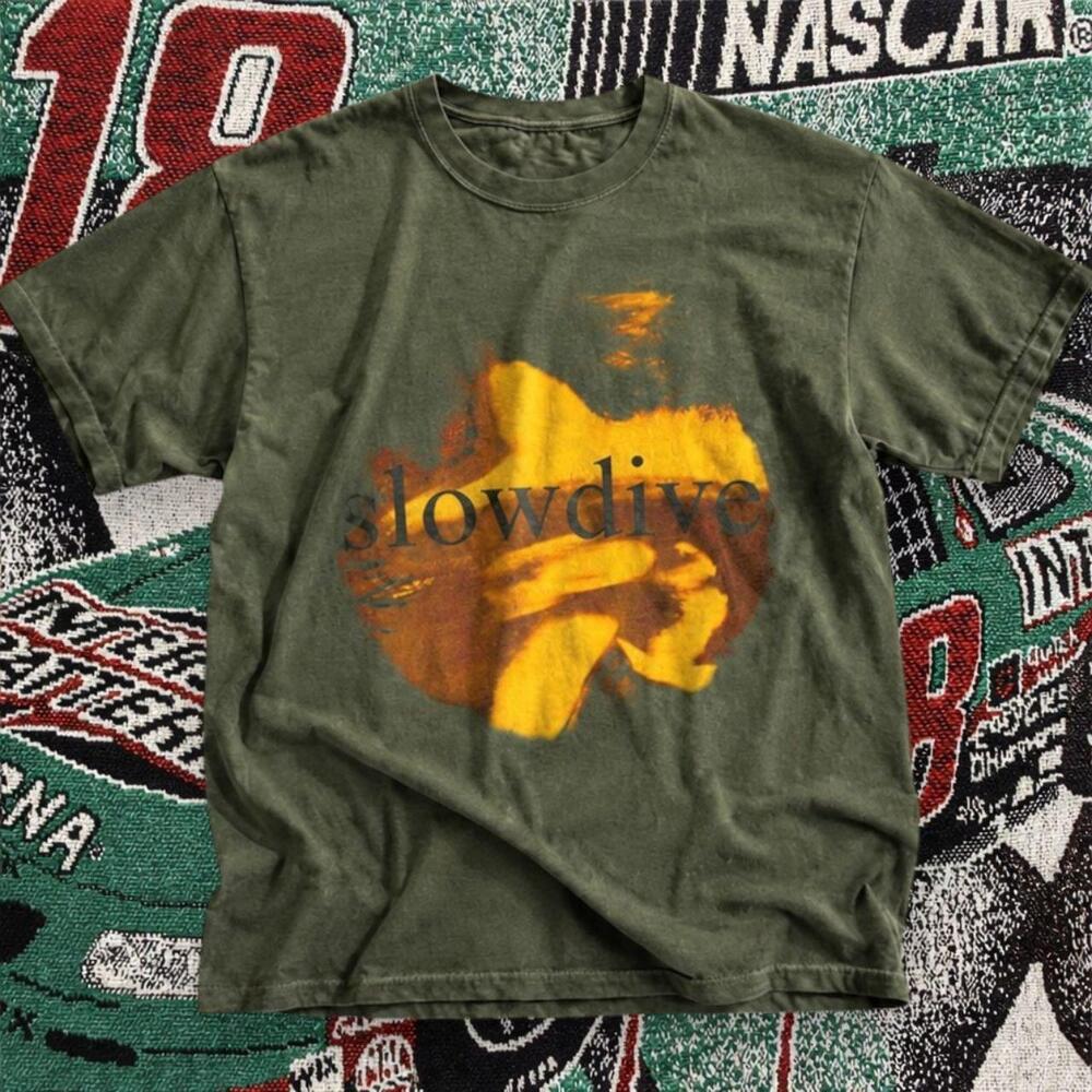 Slowdive Graphic Tee Military Green Unisex
